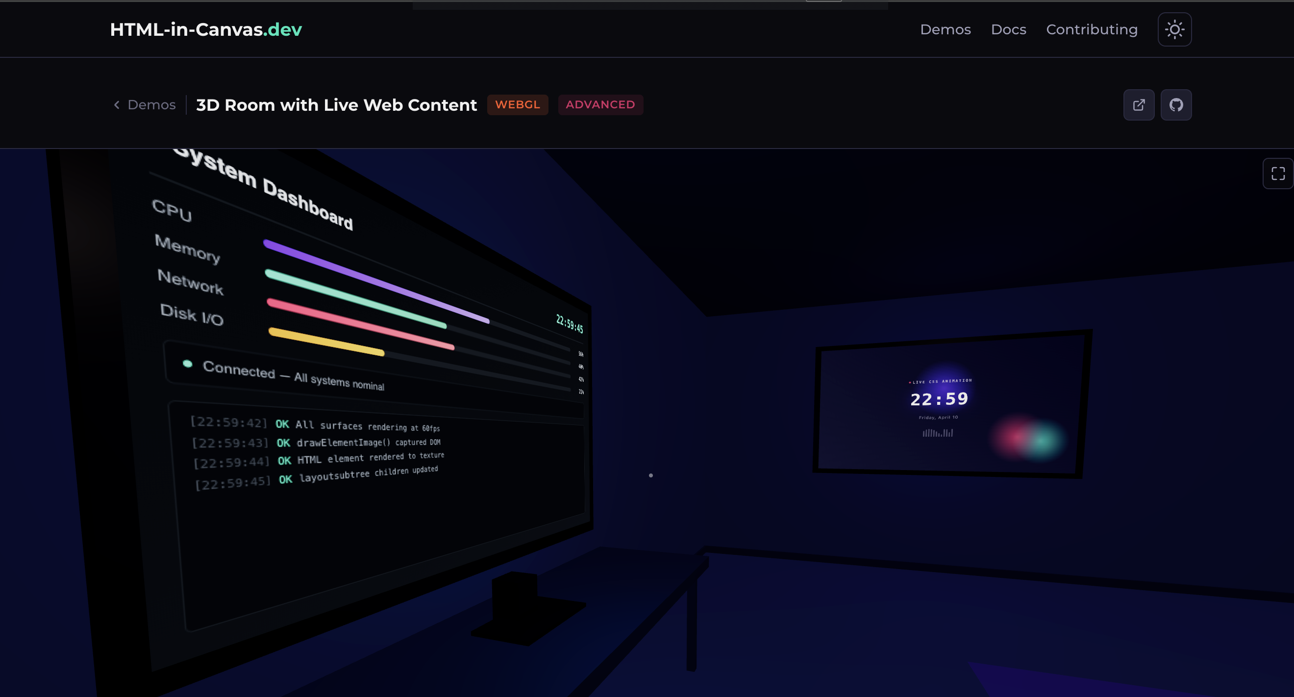 HTML-in-Canvas.dev screenshot 1 of 3